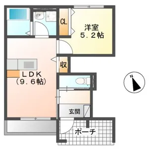 フォンテーヌ【1階】の間取り