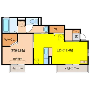 岐阜県大垣市今宿3【アパート】の間取り