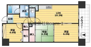 グレイスコート上本町【9階】の間取り