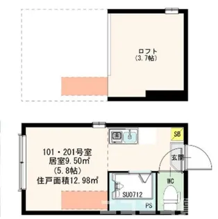 ハーモニーテラス板橋III【1階】の間取り