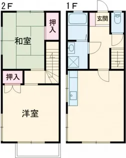 コーポ梶野A【1階】の間取り