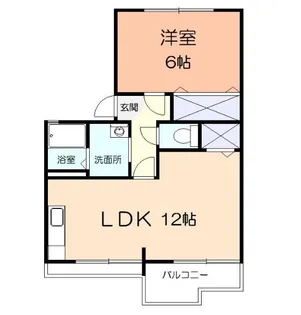 イーストヴィレッジB【2階】の間取り