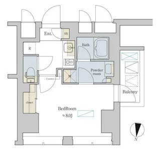 Brillia ist 渋谷本町【7階】の間取り