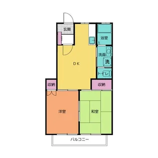 2DKの間取り画像