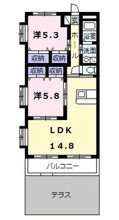 ピュアタウンII【1階】の間取り