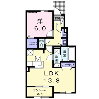 エアリーハウスC【1階】の間取り