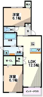 東京都国分寺市東元町2【アパート】の間取り