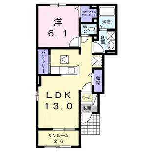 福島県安達郡大玉村玉井字堺【アパート】の間取り