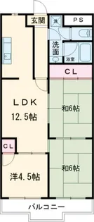 グランドール福川【5階】の間取り