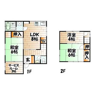 福岡県北九州市戸畑区丸町1【一戸建】の間取り