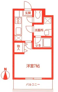 1Kの間取り画像