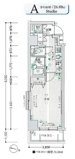 パークウェル上野毛駅前【5階】の間取り