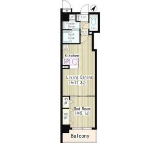 東京都新宿区余丁町【マンション】の間取り