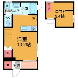 TOM HILLS 津田沼【1階】の間取り