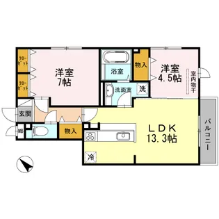 大阪府吹田市山田東4【アパート】の間取り