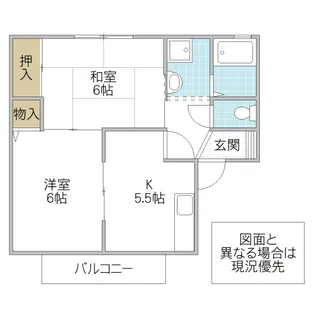 プロシードウィルK【1階】の間取り