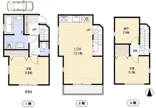 東京都小平市鈴木町2【一戸建】の間取り