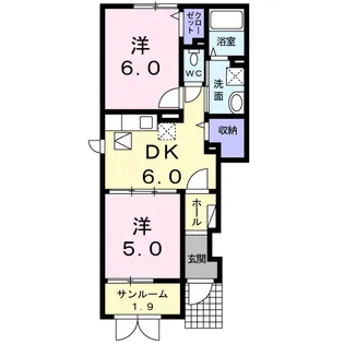 新潟県十日町市西本町3【アパート】の間取り