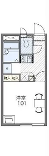 レオパレスCubby 篠ヶ瀬【1階】の間取り