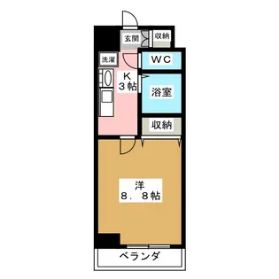 パルティール覚王山【5階】の間取り