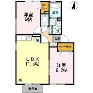 ルピナときしげ【1階】の間取り