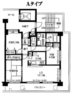 東京都日野市落川【マンション】の間取り