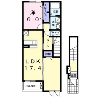 メゾンサニーJ【2階】の間取り