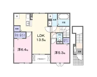 リヴィエール清武I【2階】の間取り