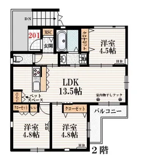 La vie est la【2階】の間取り