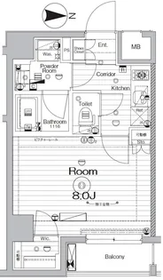 メイクスデザイン 住吉III【7階】の間取り