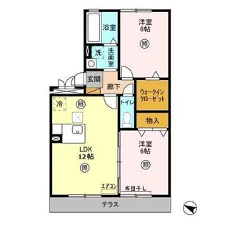ルヴァンコート壱番館【1階】の間取り