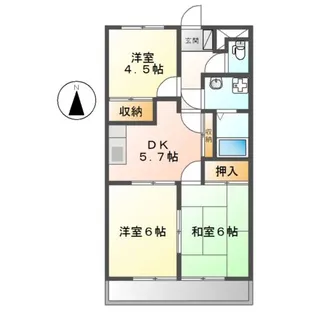 カステルA【2階】の間取り