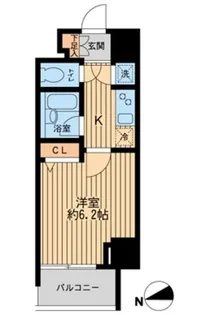 東京都新宿区弁天町【マンション】の間取り