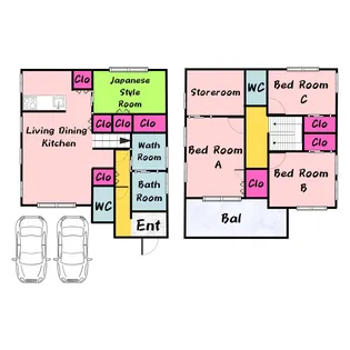 大阪府堺市西区鳳西町3【一戸建】の間取り