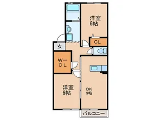 ガーデンコート出川 C棟【2階】の間取り