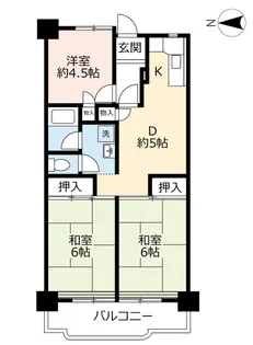 UR紅梅【5階】の間取り