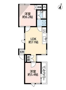 ガストハウスイースト【1階】の間取り