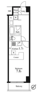 プライマル小石川【1階】の間取り