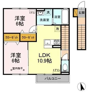 ノールロワールA【2階】の間取り