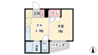 カーサ金代【2階】の間取り