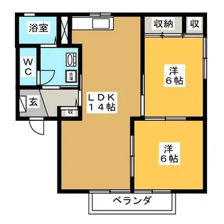 ディアステージ A棟【1階】の間取り