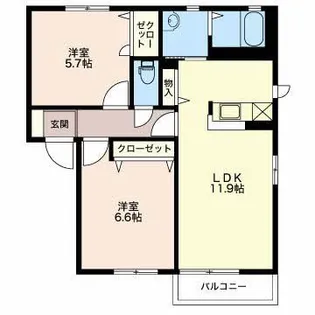 カーサ・ラフィネ A【2階】の間取り