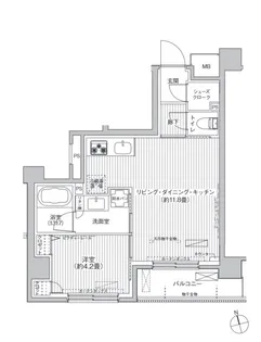 cielle自由が丘【1階】の間取り