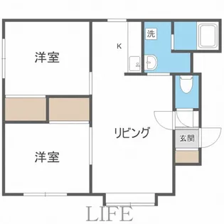 ジュネス北郷【3階】の間取り