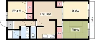 ダイアパレス喜多山【2階】の間取り