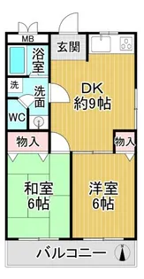 シャトー樋之池【1階】の間取り