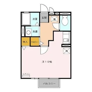 ラ・メールTAKASAGO B【1階】の間取り