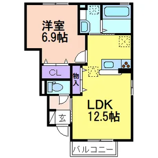 スマイルタウン B【1階】の間取り