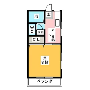 富田ハイツ【2階】の間取り