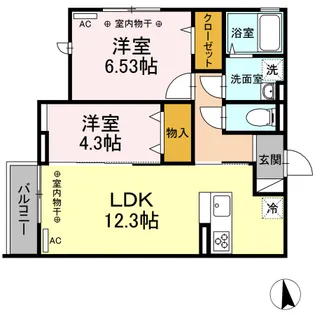 D-RESIDENCE府中桜通り【3階】の間取り